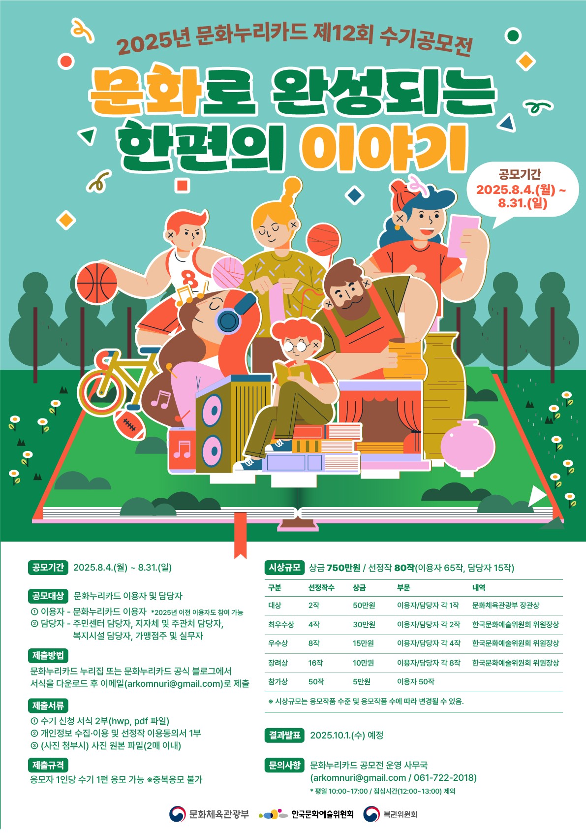 붙임 1. (포스터) 2025년 문화누리카드 제12회 수기공모전.jpg